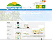 Tablet Screenshot of essential-foods.de