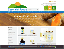 Tablet Screenshot of essential-foods.at